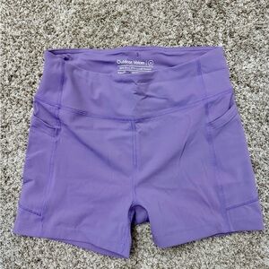 Outdoor Voices Lavender High-Waist Athletic Shorts